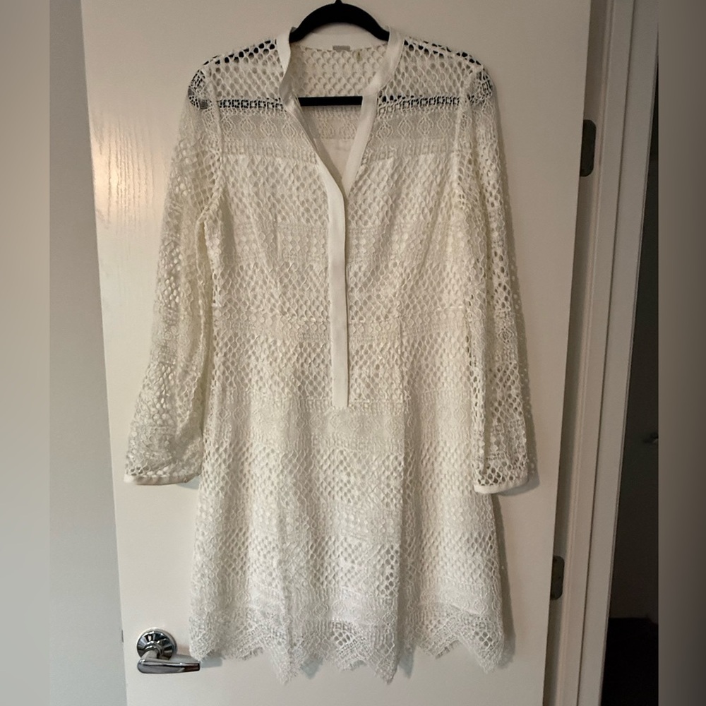 Elie Tahari White Lace Dress